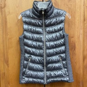 New Calvin Klein Performance Down Vest Metallic Gray Size Large Warm
